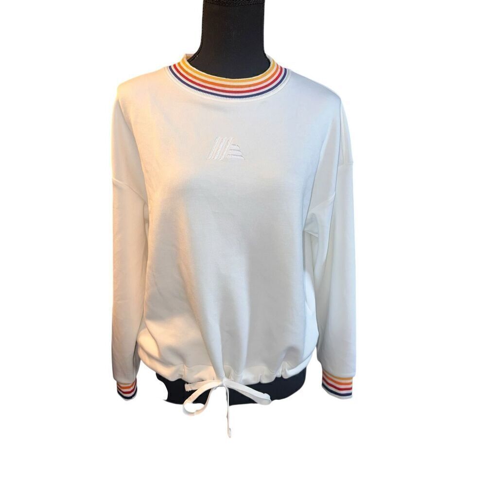 Aldi Gear 2024 Ladies Cream Drawstring Pullover Sweater small super soft